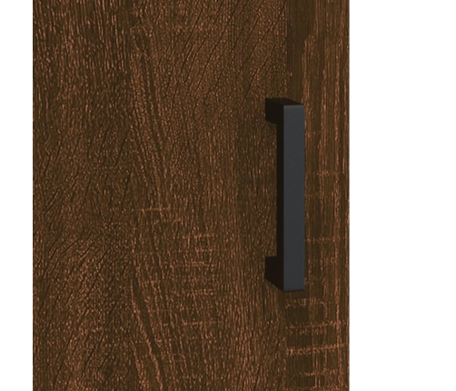 Aparador alto madera contrachapada marrón roble 69,5x34x180 cm