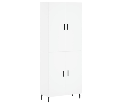 Aparador alto madera contrachapada blanco 69,5x34x180 cm