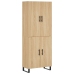 Aparador alto madera contrachapada color roble 69,5x34x180 cm