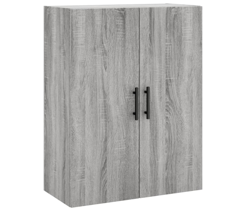 Aparador alto madera contrachapada gris sonoma 69,5x34x180 cm