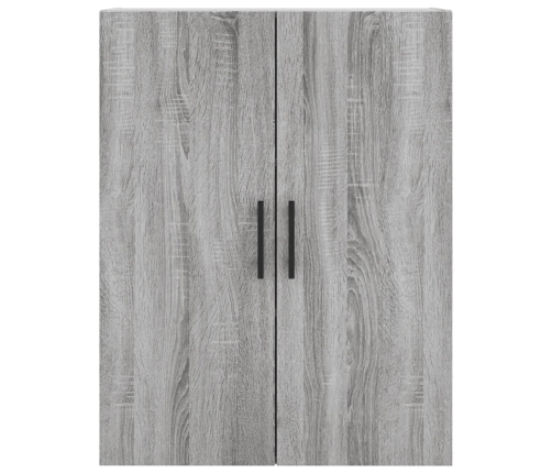 Aparador alto madera contrachapada gris sonoma 69,5x34x180 cm