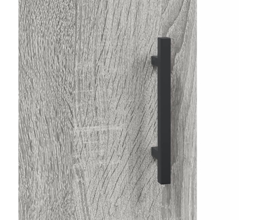 Aparador alto madera contrachapada gris sonoma 69,5x34x180 cm