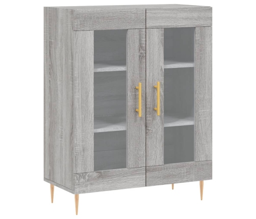 Aparador alto madera contrachapada gris sonoma 69,5x34x180 cm