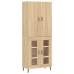 Aparador alto madera contrachapada color roble 69,5x34x180 cm