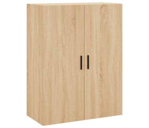 Aparador alto madera contrachapada color roble 69,5x34x180 cm