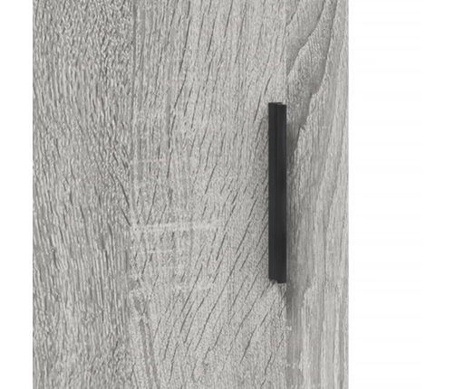 Aparador alto madera contrachapada gris sonoma 69,5x34x180 cm