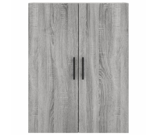 Aparador alto madera contrachapada gris sonoma 69,5x34x180 cm