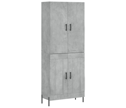 Aparador alto madera contrachapada gris hormigón 69,5x34x180 cm