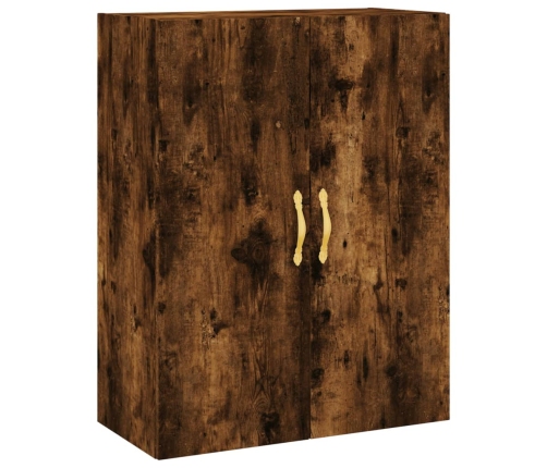 Aparador alto madera contrachapada roble ahumado 69,5x34x180 cm