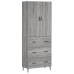 Aparador alto madera contrachapada gris sonoma 69,5x34x180 cm