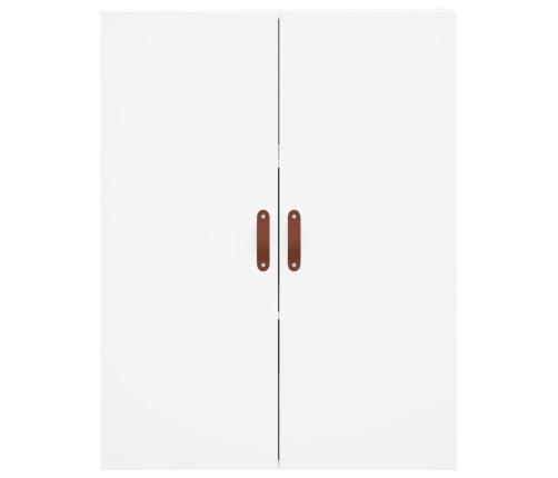 Aparador alto madera contrachapada blanco 69,5x34x180 cm