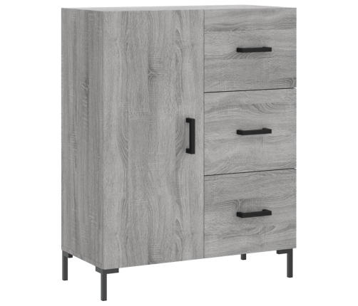 Aparador alto madera contrachapada gris sonoma 69,5x34x180 cm