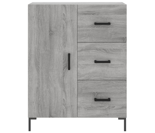 Aparador alto madera contrachapada gris sonoma 69,5x34x180 cm