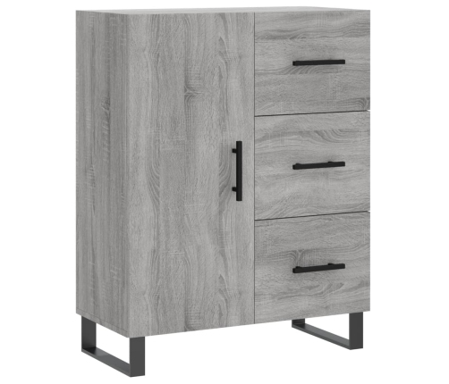 Aparador alto madera contrachapada gris sonoma 69,5x34x180 cm