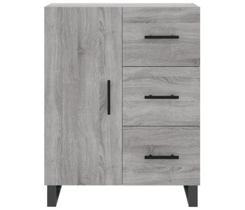 Aparador alto madera contrachapada gris sonoma 69,5x34x180 cm