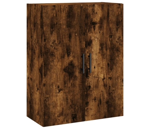 Aparador alto madera contrachapada roble ahumado 69,5x34x180 cm