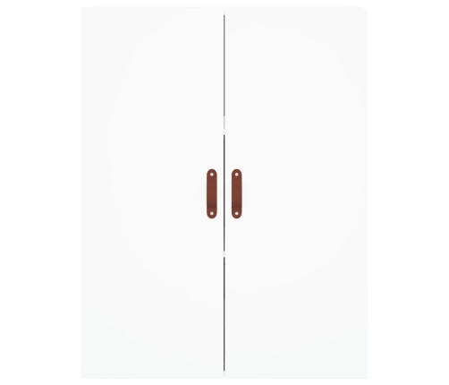 Aparador alto madera contrachapada blanco 69,5x34x180 cm