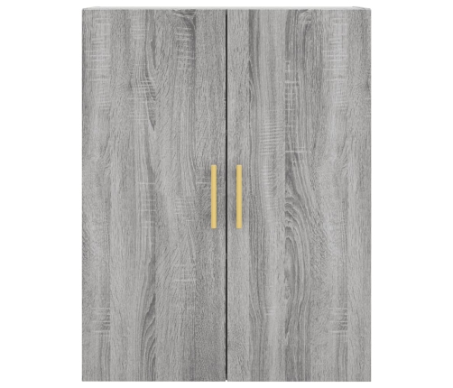 Aparador alto madera contrachapada gris sonoma 69,5x34x180 cm