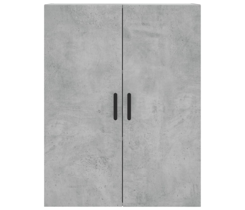 Aparador alto madera contrachapada gris hormigón 69,5x34x180 cm