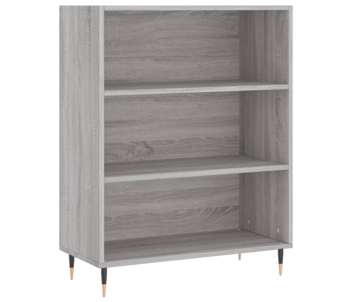 Aparador alto madera contrachapada gris sonoma 69,5x34x180 cm