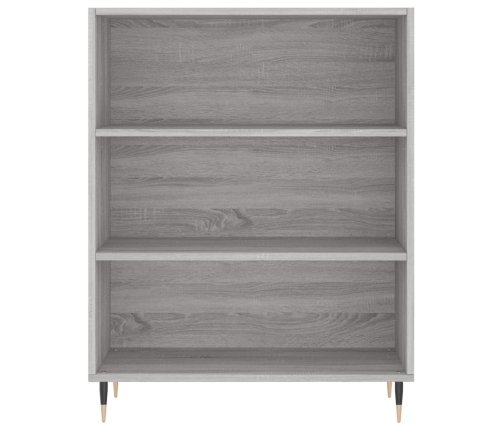 Aparador alto madera contrachapada gris sonoma 69,5x34x180 cm