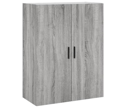 Aparador alto madera contrachapada gris sonoma 69,5x34x180 cm