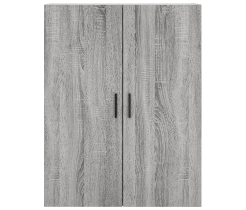 Aparador alto madera contrachapada gris sonoma 69,5x34x180 cm