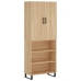 Aparador alto madera contrachapada color roble 69,5x34x180 cm