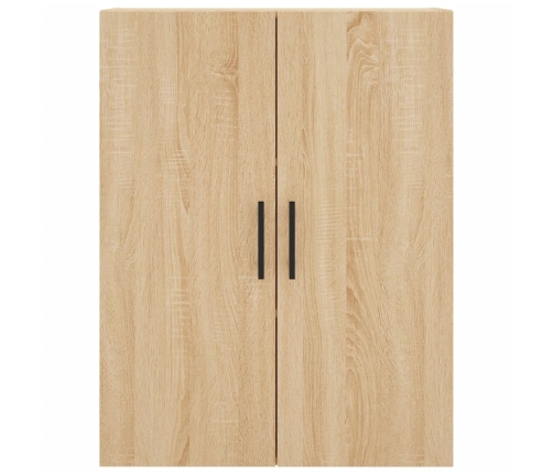 Aparador alto madera contrachapada color roble 69,5x34x180 cm