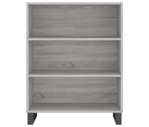 Aparador alto madera contrachapada gris sonoma 69,5x34x180 cm