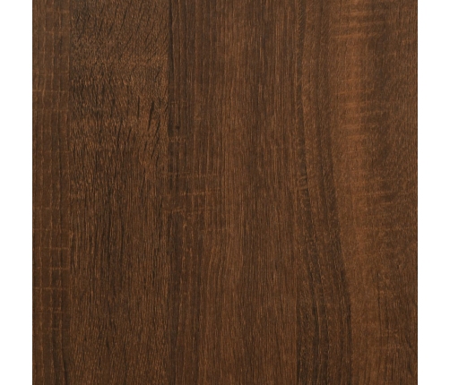 Aparador alto madera contrachapada marrón roble 69,5x34x180 cm