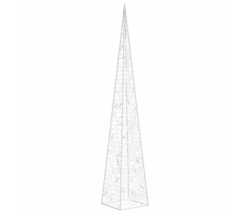 Cono de luz navideño 30 LED blanco cálido 60 cm acrílico