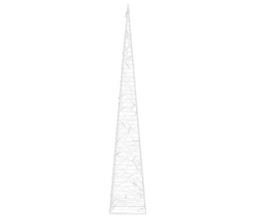 Cono de luz navideño 30 LED blanco cálido 60 cm acrílico