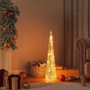 Cono de luz navideño 30 LED blanco cálido 60 cm acrílico