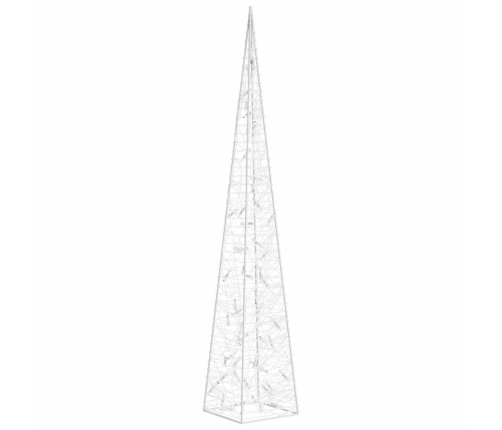 Cono de luz navideño 60 LED blanco cálido 120 cm acrílico