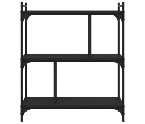 Librería de 3 estantes madera de ingeniería negro 76x32x88 cm