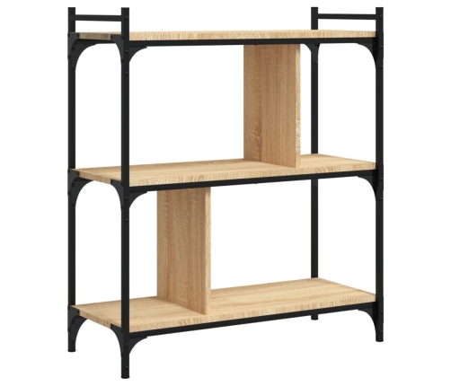 Librería 3 estantes madera ingeniería roble Sonoma 76x32x88 cm