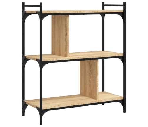 Librería 3 estantes madera ingeniería roble Sonoma 76x32x88 cm