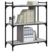 Librería 3 estantes madera ingeniería gris Sonoma 76x32x88 cm