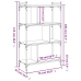 Librería 4 estantes madera ingeniería roble Sonoma 76x32x123 cm