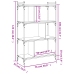 vidaXL Librería 4 estantes madera ingeniería roble ahumado 76x32x123cm