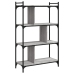 Librería 4 estantes madera ingeniería gris Sonoma 76x32x123 cm