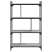 Librería 4 estantes madera ingeniería gris Sonoma 76x32x123 cm