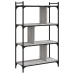 Librería 4 estantes madera ingeniería gris Sonoma 76x32x123 cm