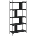 vidaXL Librería de 5 estantes madera de ingeniería negro 76x32x158 cm