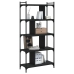 vidaXL Librería de 5 estantes madera de ingeniería negro 76x32x158 cm