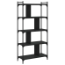 vidaXL Librería de 5 estantes madera de ingeniería negro 76x32x158 cm