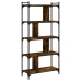 vidaXL Librería 5 estantes madera ingeniería roble ahumado 76x32x158cm