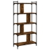 vidaXL Librería 5 estantes madera ingeniería roble ahumado 76x32x158cm