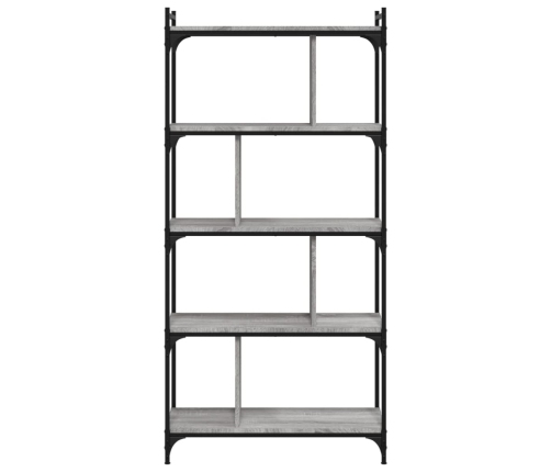 Librería 5 estantes madera ingeniería gris Sonoma 76x32x158 cm